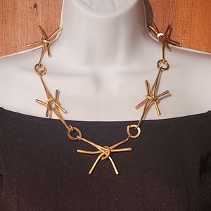SHOW STOPPING Artistically Designed Unique, Unpolished Link 20" Necklace